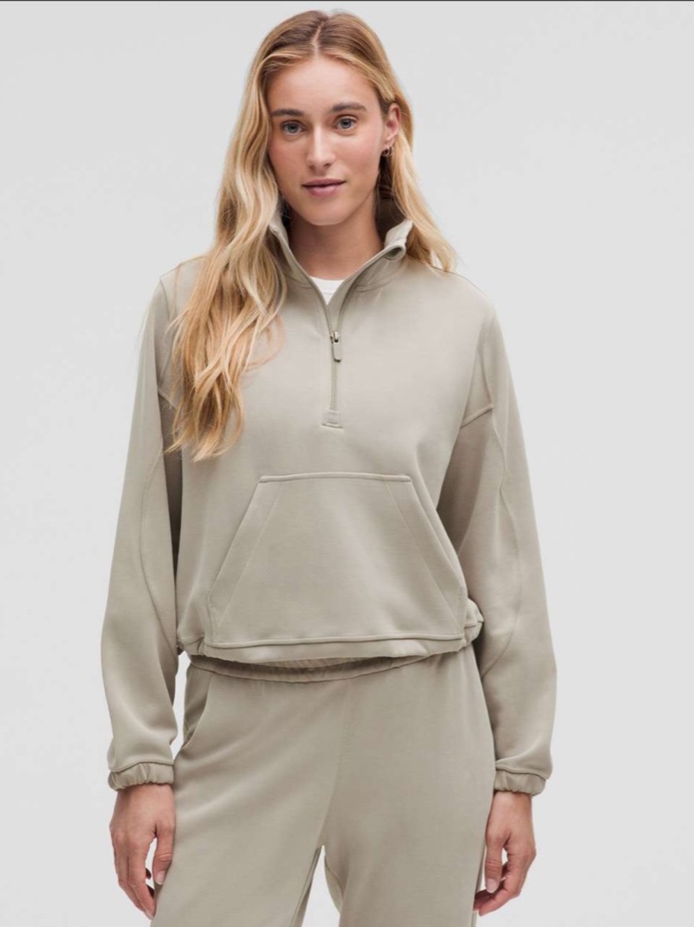 Lululemon Brushed Softstreme Half Zip
Riverstone size 12